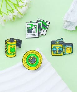 Alternative view of Camera Film 'Bunny Head' Enamel Pin