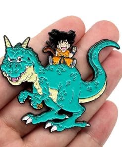 Alternative view of Dragon Ball 'Son Goku | Dinosaur Ride' Enamel Pin