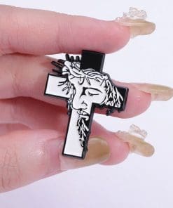 Alternative view of Christ 'Crucifix' Enamel Pin