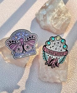 Alternative view of Butterfly Eye 'What's Coming is Better' Enamel Pin