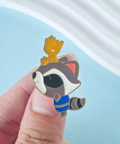 Alternative view of Guardians of the Galaxy 'Rocket and Groot' Enamel Pin