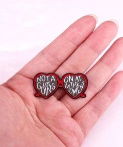 Alternative view of Heart Sunglasses 'Not A Lot Going At The Moment' Enamel Pin