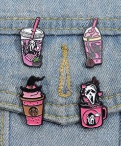 Alternative view of Scream 'Strawberry Ghost Shake' Enamel Pin