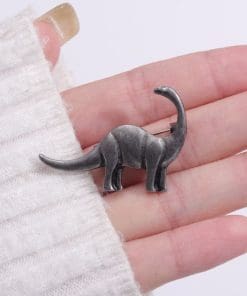 Alternative view of Dinosaur 'Diplodocus | Gun Black' Enamel Pin