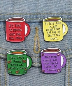 Purple Mug 'May Your Coffee and Pelvic Floor Be Strong' Enamel Pin - Image 3
