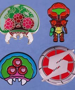 Alternative view of Metroid Dread 'Samus Aran Chibi' Enamel Pin