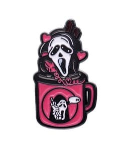 Scream 'Pink Mug | Ghost Face' Enamel Pin