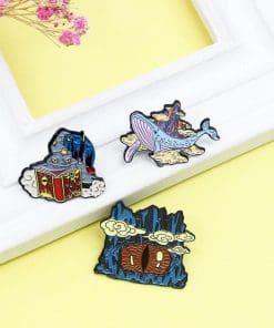 Alternative view of Wizard Cloud 'Blue Whale' Enamel Pin