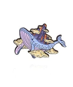 Wizard Cloud 'Blue Whale' Enamel Pin