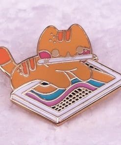 Student Cat 'Graph Board' Enamel Pin