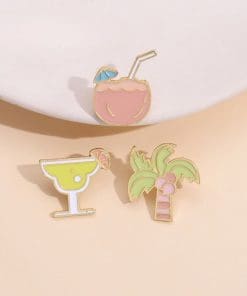 Alternative view of Cool Summer 'Coconut Tree' Enamel Pin