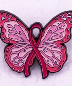 Butterfly 'Pink Ribbon' Enamel Pin