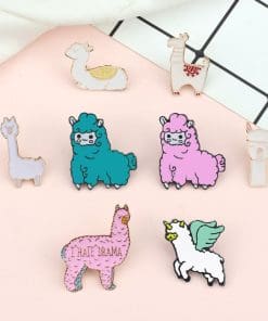 Alternative view of Alpaca 'Fly Unicorn' Enamel Pin