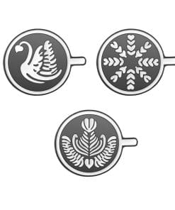 Latte Art 'Set of 3 Coffee Art' Enamel Pin