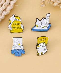 Alternative view of Parrot 'Mr. Bird' Enamel Pin