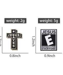 Jesus 'Rated E For Everyone' Enamel Pin - Image 4
