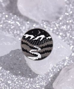 Alternative view of Moonlight 'Lakes and Mountains' Enamel Pin