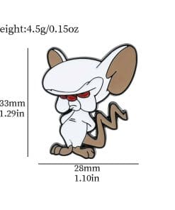 Alternative view of Pinky & The Brain ‘The Brain 2.0’ Enamel Pin