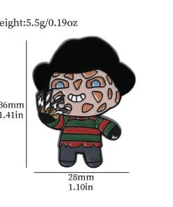 Alternative view of A Nightmare on Elm Street 'Freddy Krueger Chibi' Enamel Pin