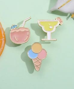 Alternative view of Summer Coolers 'Coconut Juice' Enamel Pin