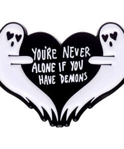 Ghost Black Heart 'You're Never Alone' Enamel Pin