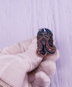 Alternative view of Cthulhu 'Sea Monster Octopus' Enamel Pin