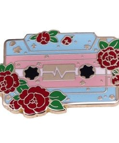 Retro Pride 'Rose Cassette Tape' Enamel Pin