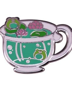 Tea Cup 'Frog and Lily' Enamel Pin