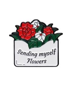 Flower Mail 'Sending Myself Flowers' Enamel Pin