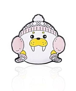 Seal Knit Cap and Mittens' Enamel Pin