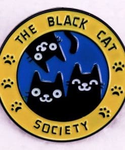 Black Cat Society Enamel Pin