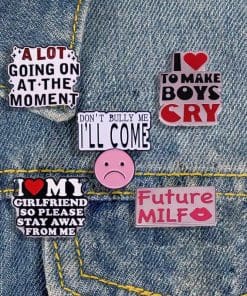 Alternative view of Self Care 'A Lot Going on at the Moment' Enamel Pin
