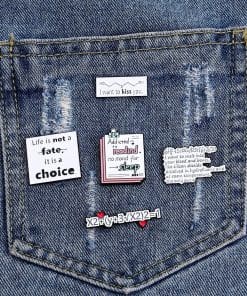 Alternative view of Chemical Formula 'Love Math' Enamel Pin