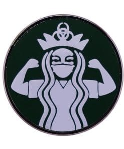 Coffee 'Strong Woman | Masked Up' Enamel Pin
