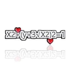 Chemical Formula 'Love Math' Enamel Pin