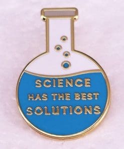 Beaker 'Science Has The Best Solutions' Enamel Pin