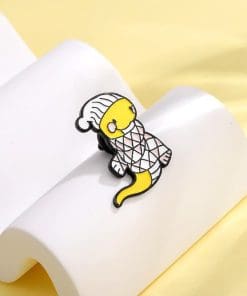 Alternative view of Snake 'Knit Cap and Scarf' Enamel Pin