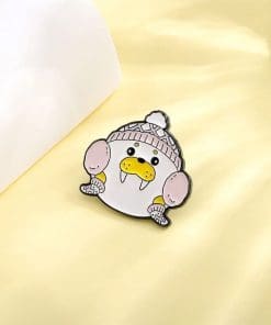 Alternative view of Seal Knit Cap and Mittens' Enamel Pin