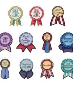 Blue Ribbon 'Forgave Yourself  Enamel Pin - Image 3