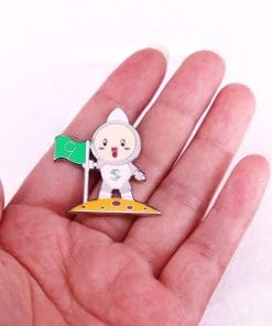 Alternative view of Space Robot 'Moon Explorer' Enamel Pin
