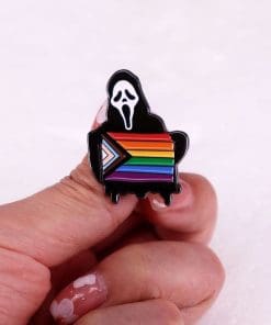 Alternative view of Scream 'Progress Flag' Enamel Pin