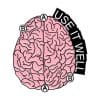 Brain 'Use It Well' Enamel Pin