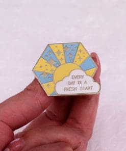 Alternative view of Bright Day 'Every Day Is A Fresh Start' Enamel Pin