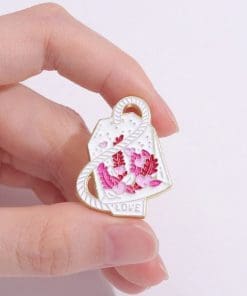 Alternative view of Flower Herbs 'Love Teabag' Enamel Pin