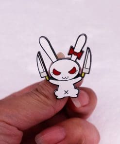 Alternative view of Girls und Panzer 'Rabbit Team' Enamel Pin