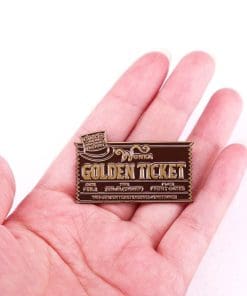 Alternative view of Charlie and the Chocolate Factory ‘Wonka Golden Ticket’ Enamel Pin