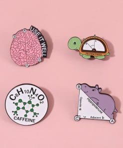 Alternative view of Math 'Find Axis | Hippopotamus' Enamel Pin