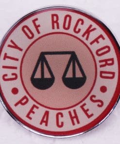 Women's Baseball Team 'Rockford Peaches' Enamel Pin