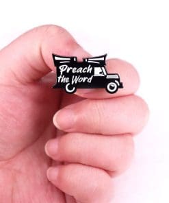 Alternative view of Preach The World 'Black and white Horn Car' Enamel Pin