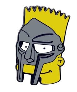 The Simpsons 'Bart x MF Doom Mask' Enamel Pin